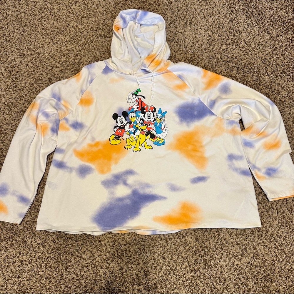 Disney Parks women’s 3x lightweight Character Tie-Dye Hoodie-3X